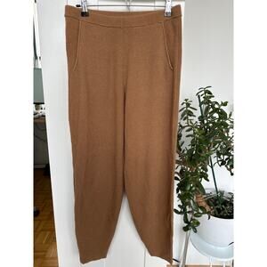 Theory Women's Wool Cashmere Relaxed Tappered Jogger, Camel, Size S